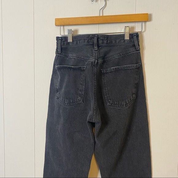 Agolde Jeans 90’s Mid Rise Loose Fit Jeans in Smokestack Washed Black 23 - Picture 8 of 13